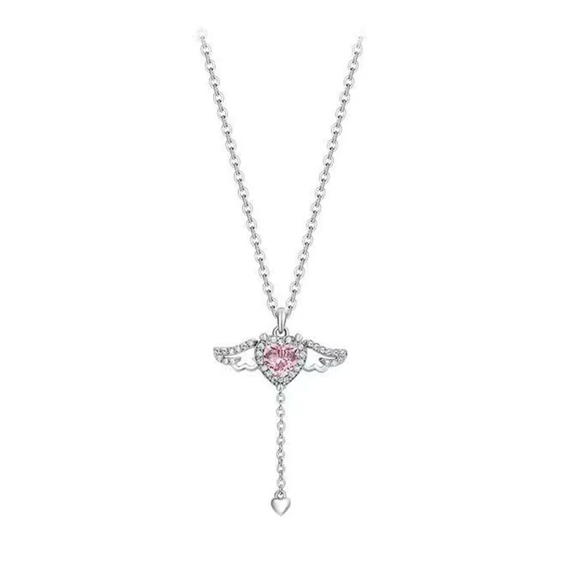 Heart & Angel Wings Pendant - Image 3