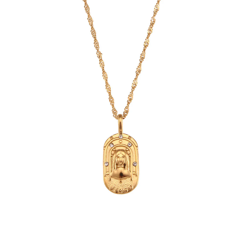 Baroque Constellation Necklace - 12 Zodiac Sign - Image 29
