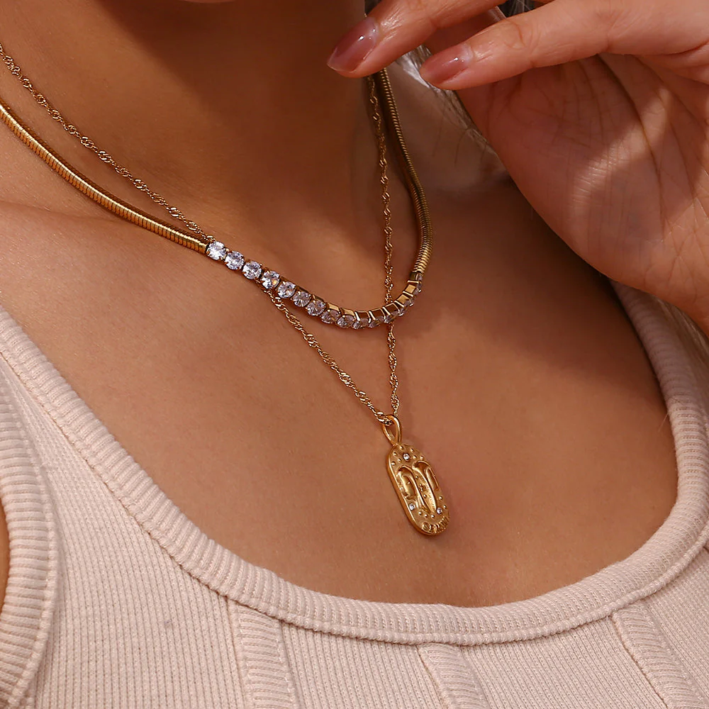 Baroque Constellation Necklace - 12 Zodiac Sign - Image 9