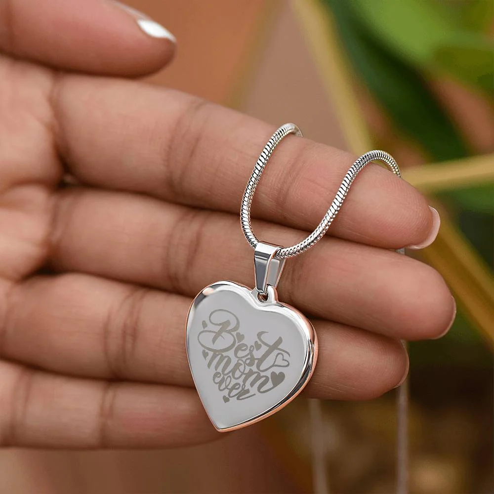 Best Mom Ever - Custom Engraved Necklace - Image 11