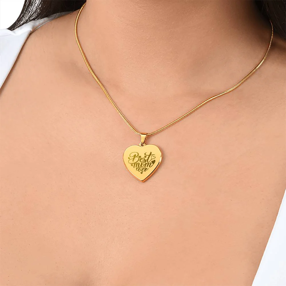 Best Mom Ever - Custom Engraved Necklace - Image 13