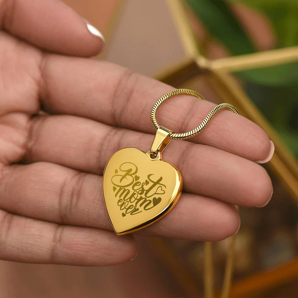 Best Mom Ever - Custom Engraved Necklace - Image 16