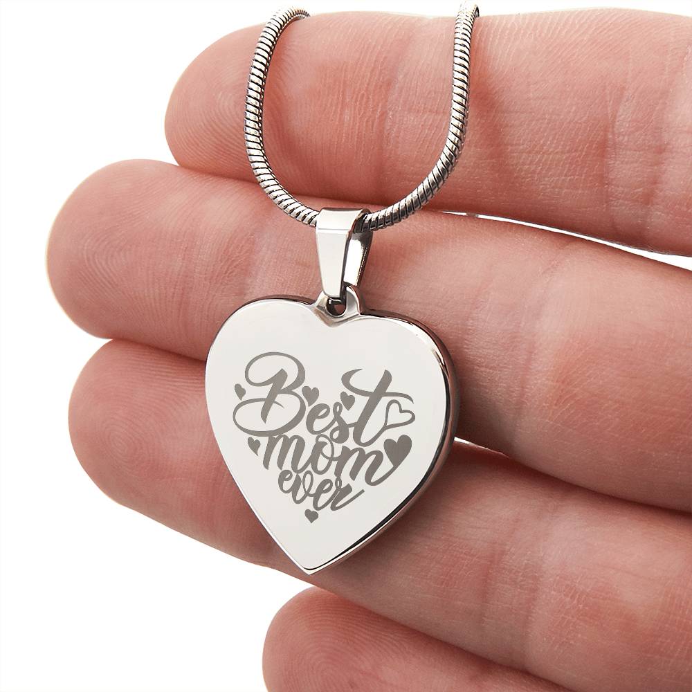 Best Mom Ever - Custom Engraved Necklace - Image 2