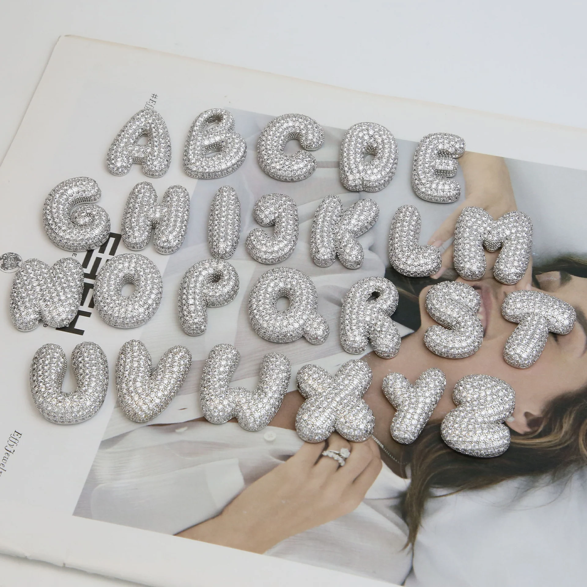 Bubble Initial Letter Necklace - Image 2