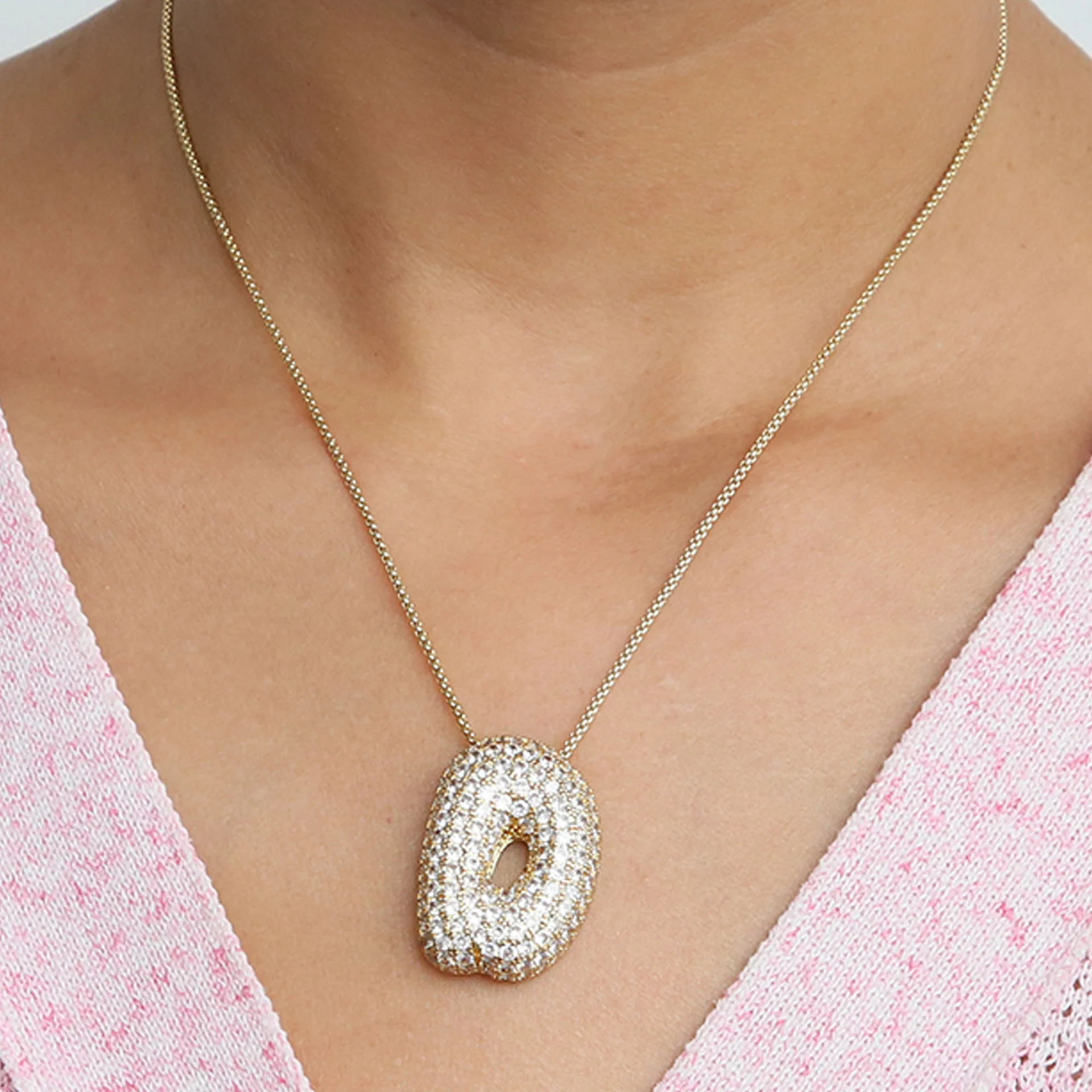 Bubble Initial Letter Necklace - Image 22