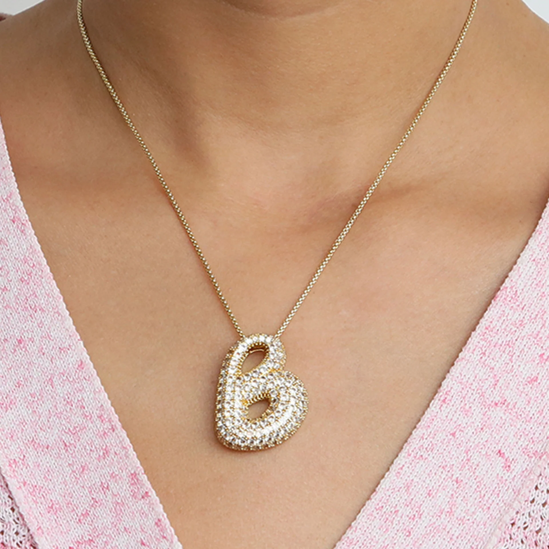 Bubble Initial Letter Necklace - Image 26