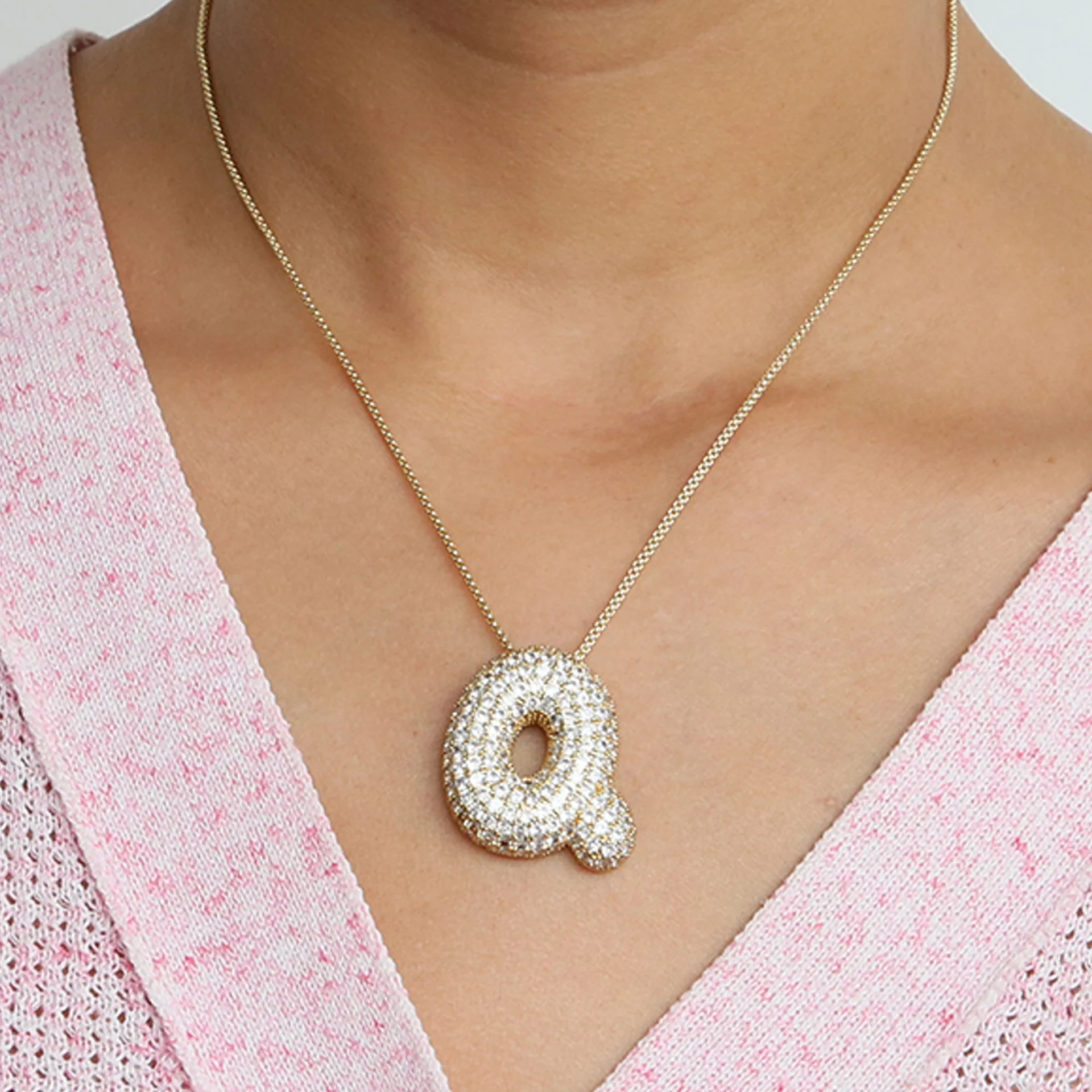Bubble Initial Letter Necklace - Image 29