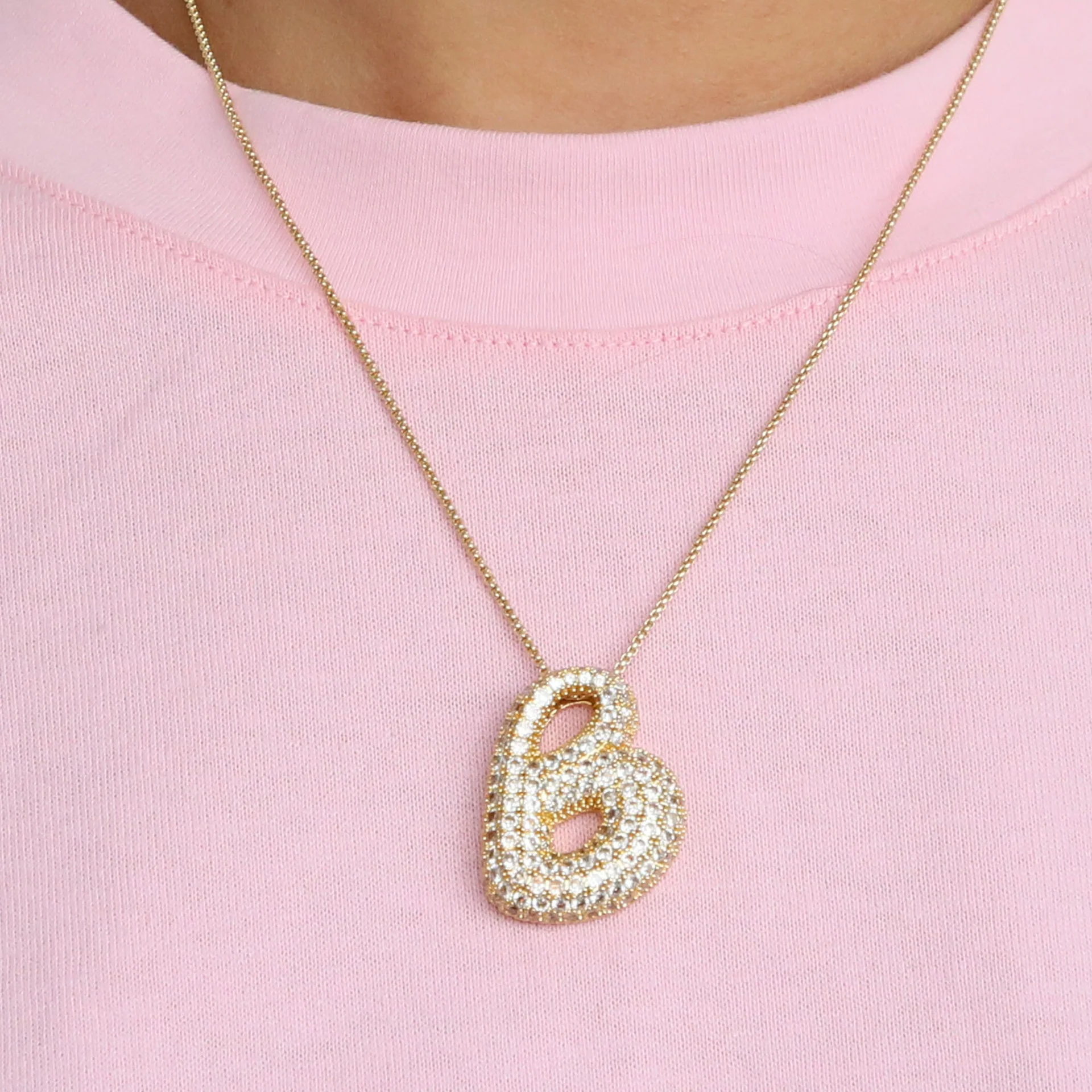 Bubble Initial Letter Necklace - Image 3