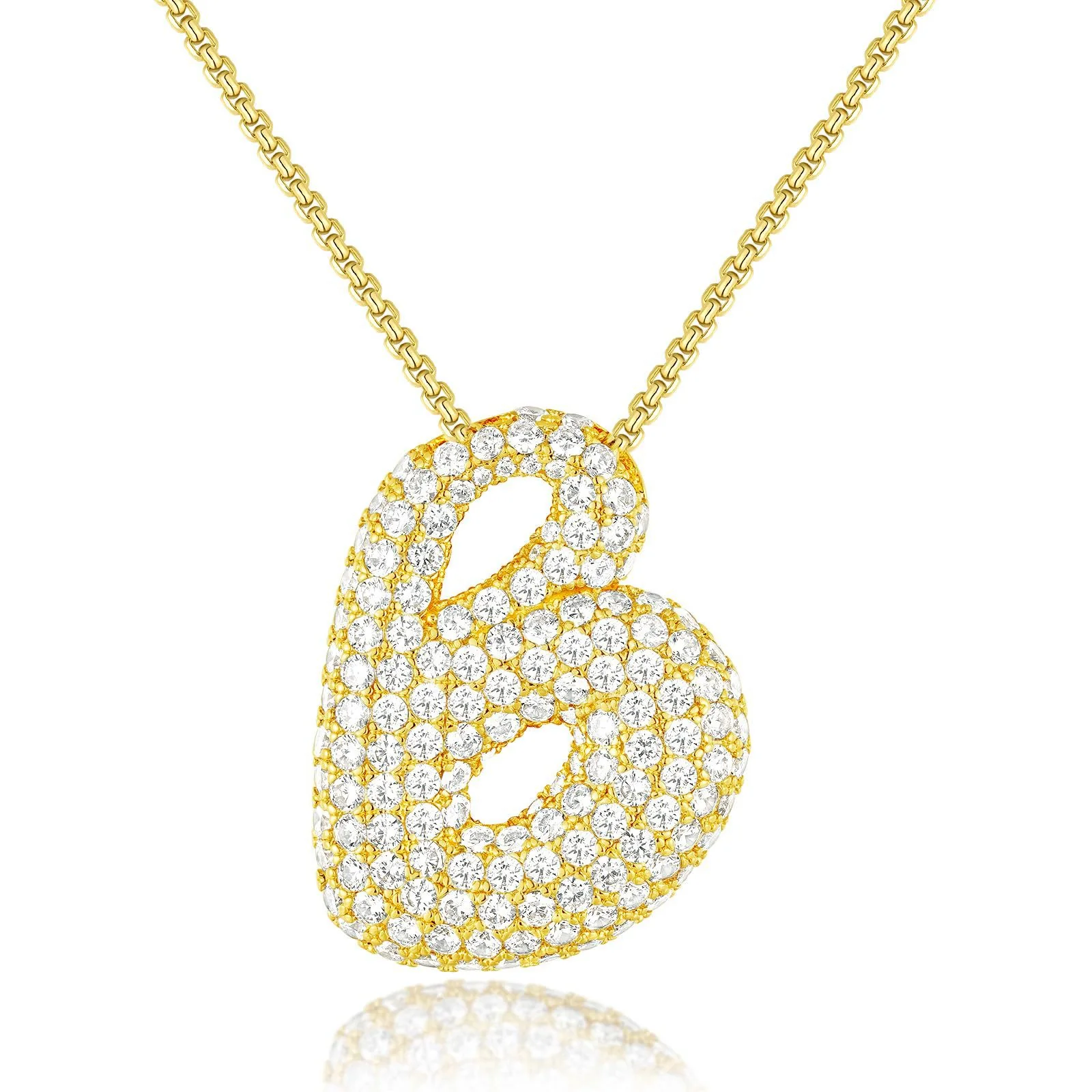 Bubble Initial Letter Necklace - Image 4