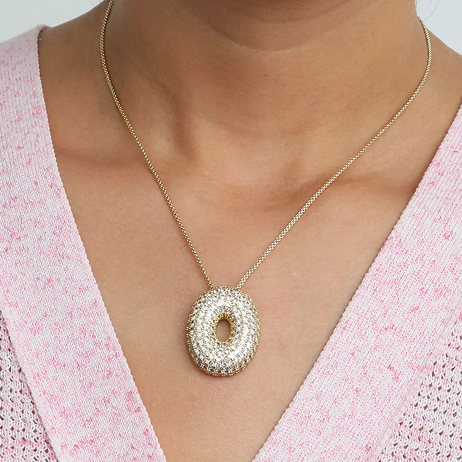 Bubble Initial Letter Necklace - Image 5