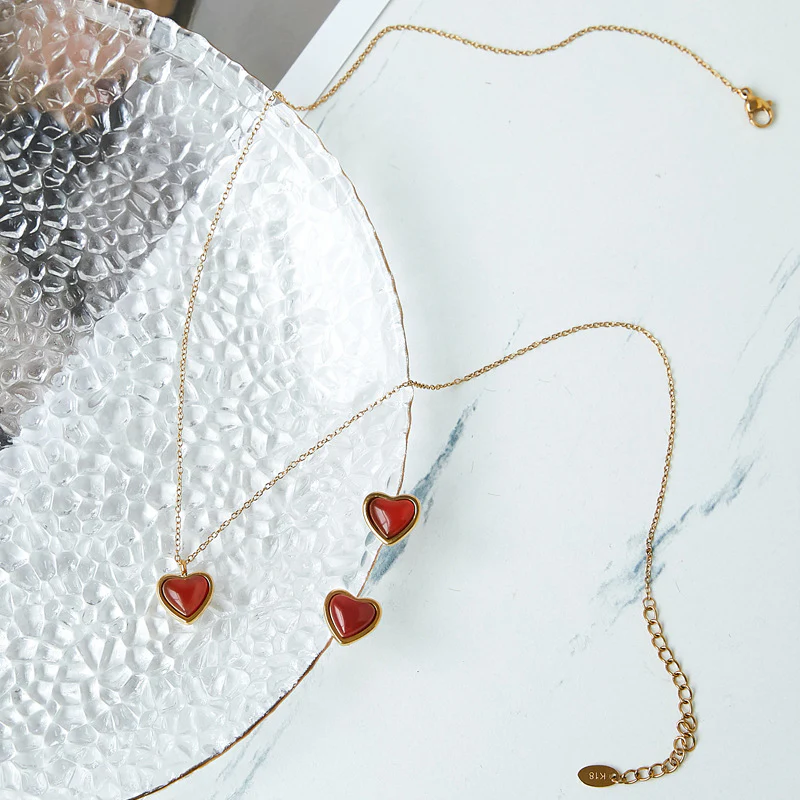 Carnelian Heart Necklace - Image 2