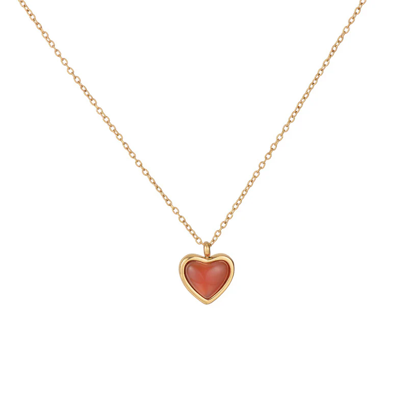 Carnelian Heart Necklace - Image 3
