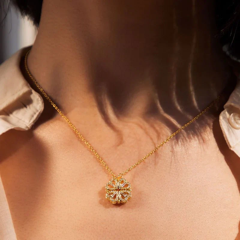 Clover Necklace with Eternal Rose Gift Box - Image 3