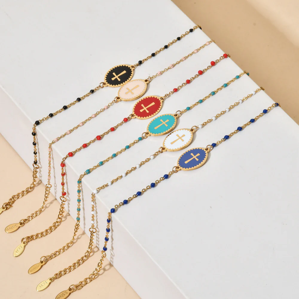 Dainty Cross Bracelet - Image 3