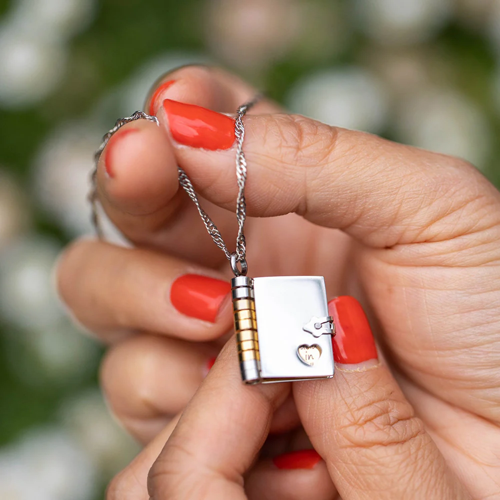 Engraved Book Necklace - Image 3