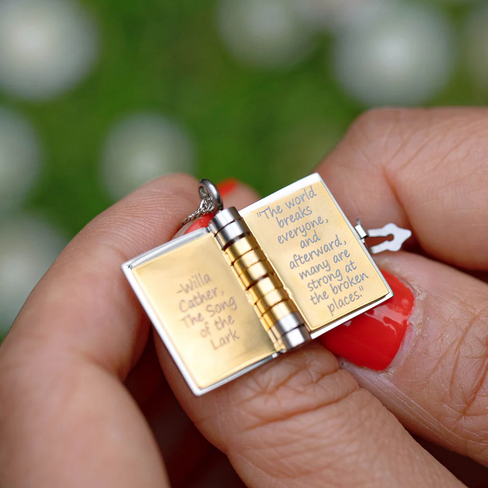 Engraved Book Necklace - Image 4