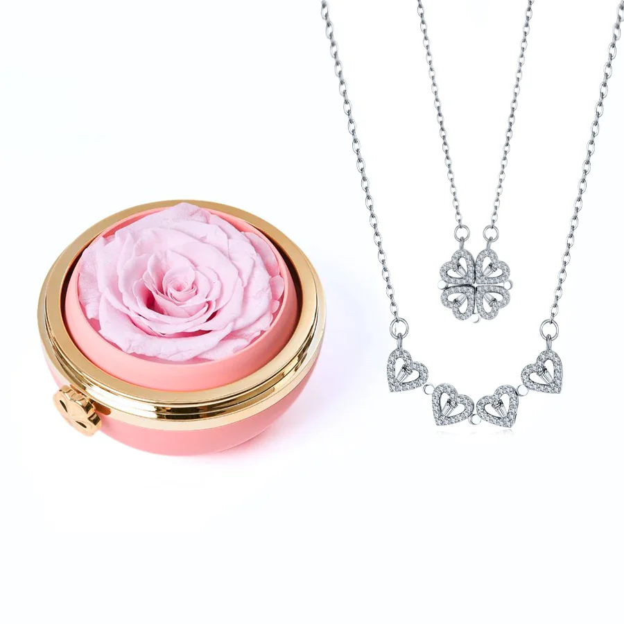 Eternal Love Orb & Clover Necklace - Image 10