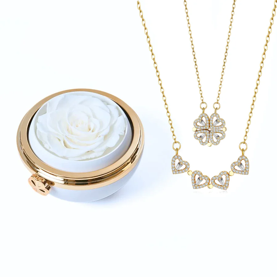 Eternal Love Orb & Clover Necklace - Image 5