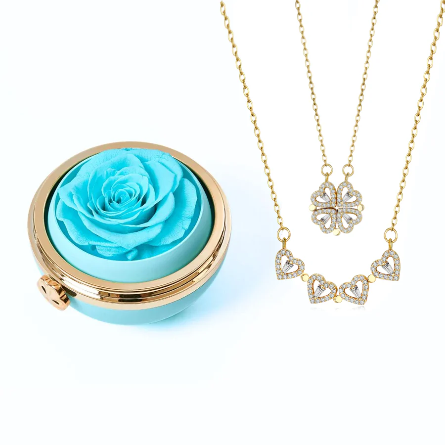 Eternal Love Orb & Clover Necklace - Image 7