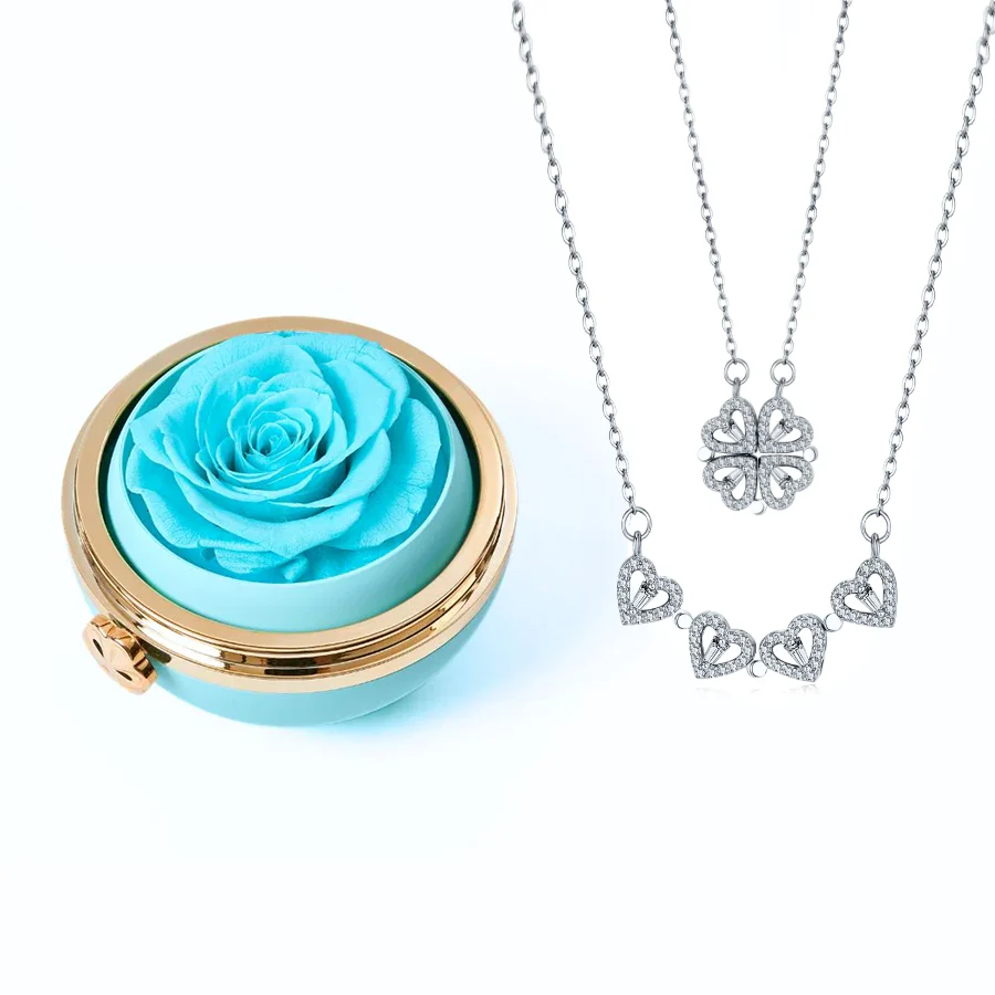Eternal Love Orb & Clover Necklace - Image 8