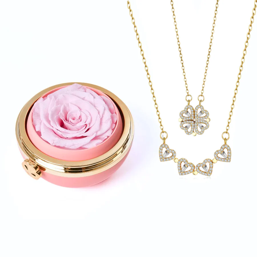 Eternal Love Orb & Clover Necklace - Image 9