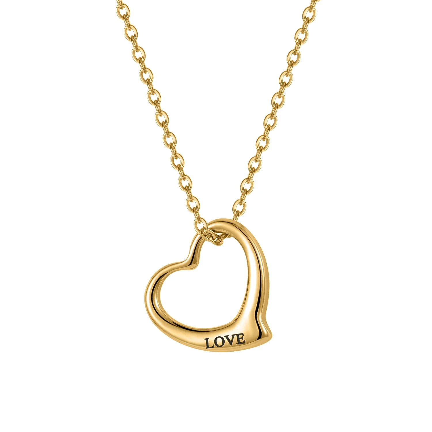 Engraved "Love" Heart Necklace With Eternal Rose Box - Image 7