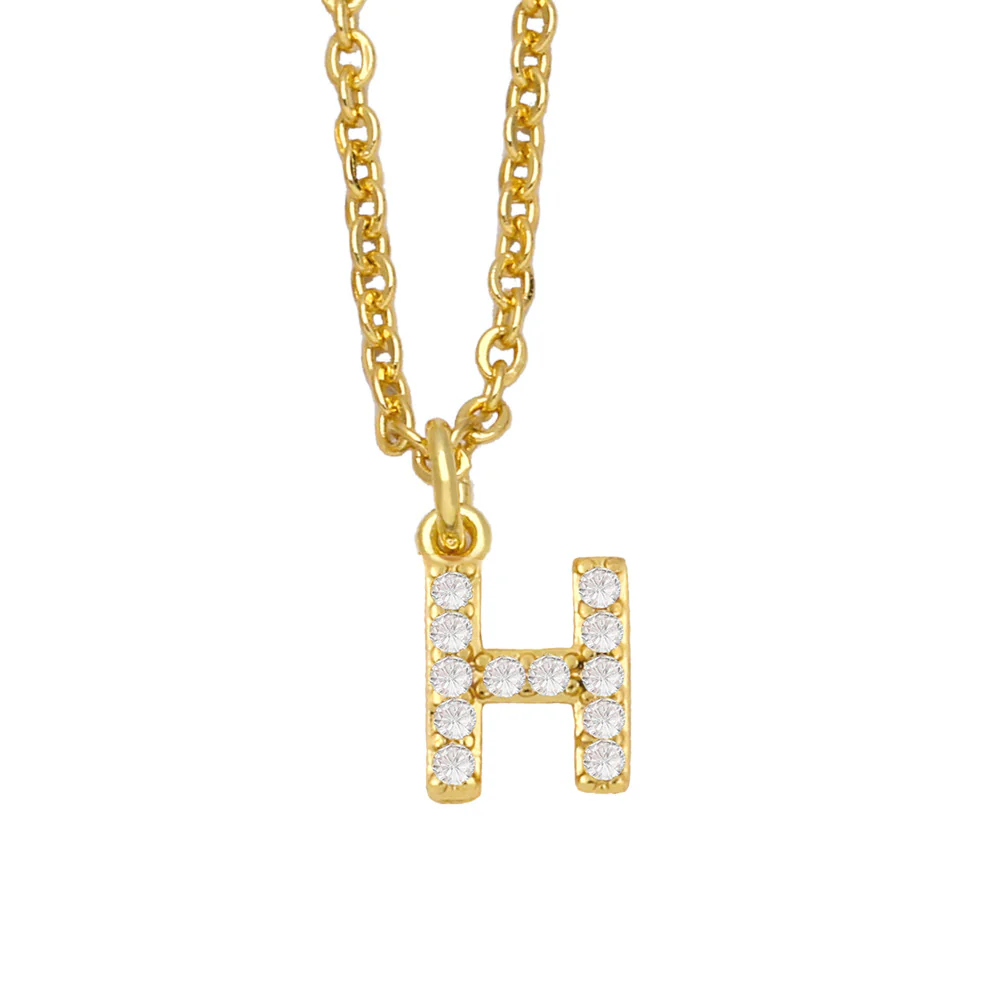 Initial Letter with Zircon Necklace - Image 10