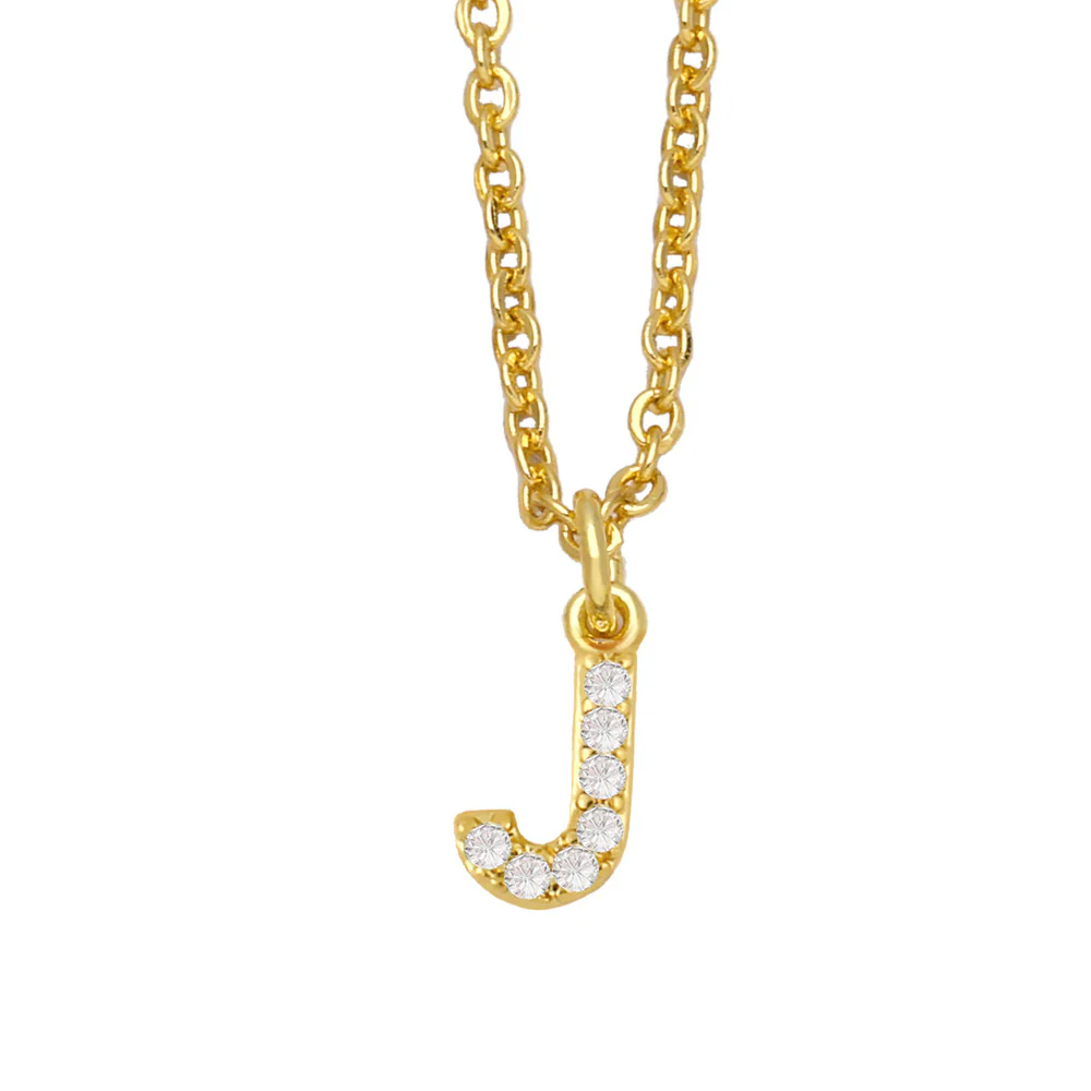 Initial Letter with Zircon Necklace - Image 12
