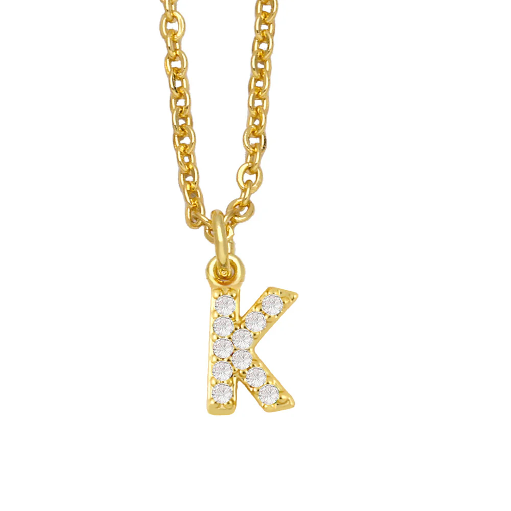 Initial Letter with Zircon Necklace - Image 13
