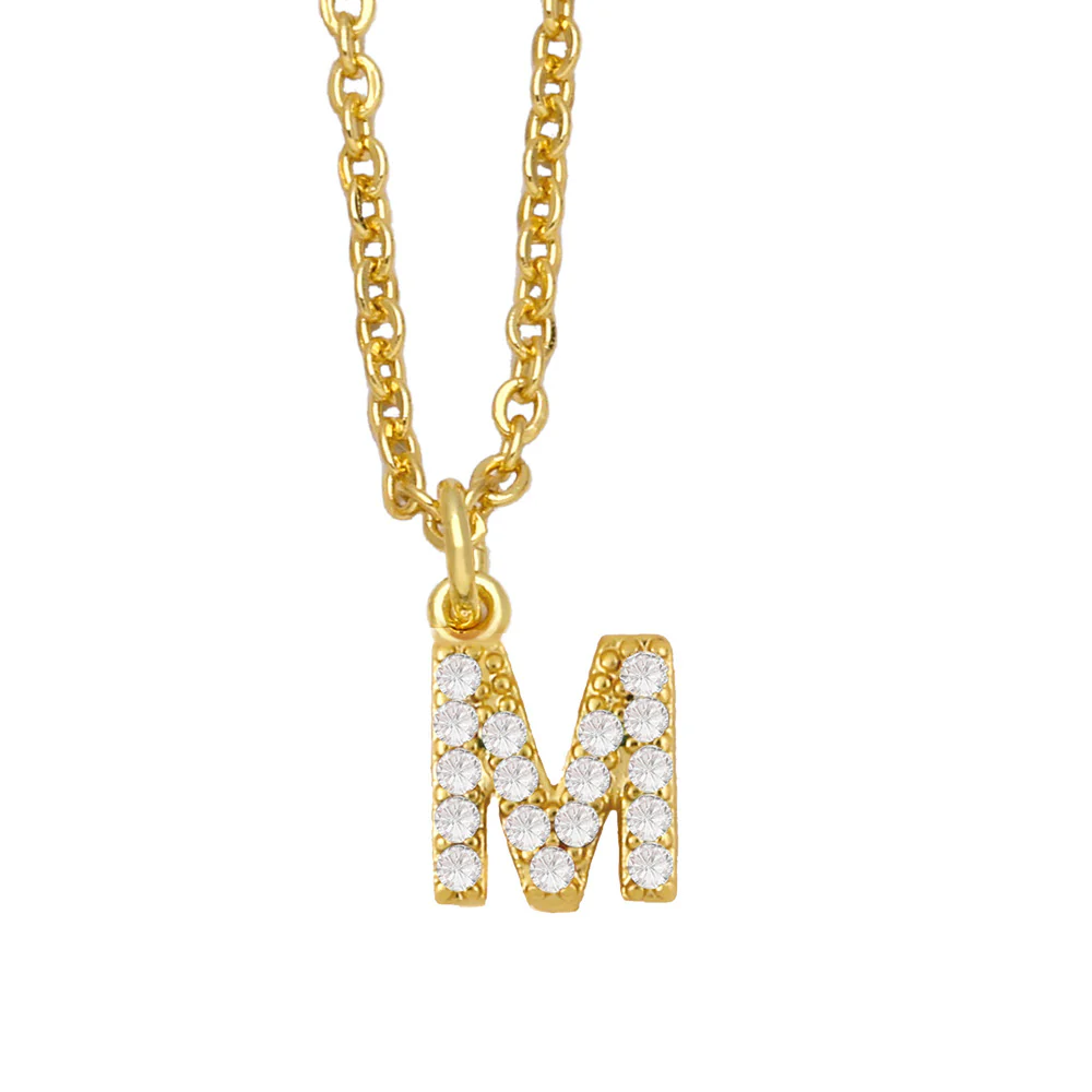 Initial Letter with Zircon Necklace - Image 14