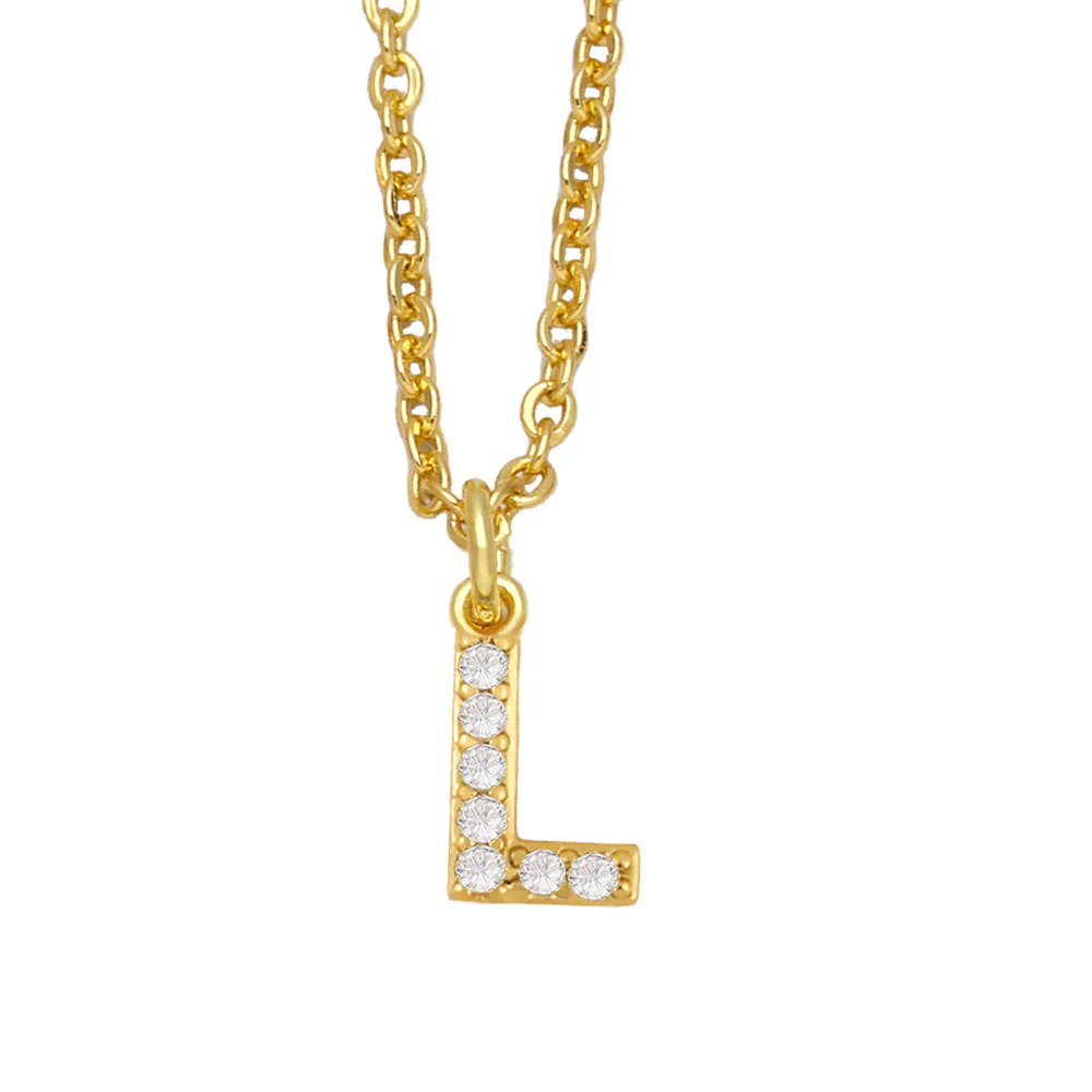 Initial Letter with Zircon Necklace - Image 15