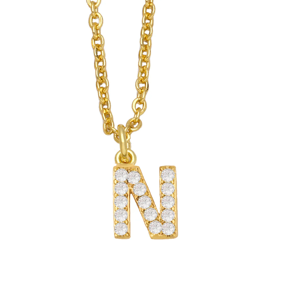 Initial Letter with Zircon Necklace - Image 16