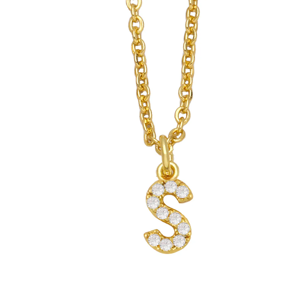 Initial Letter with Zircon Necklace - Image 21