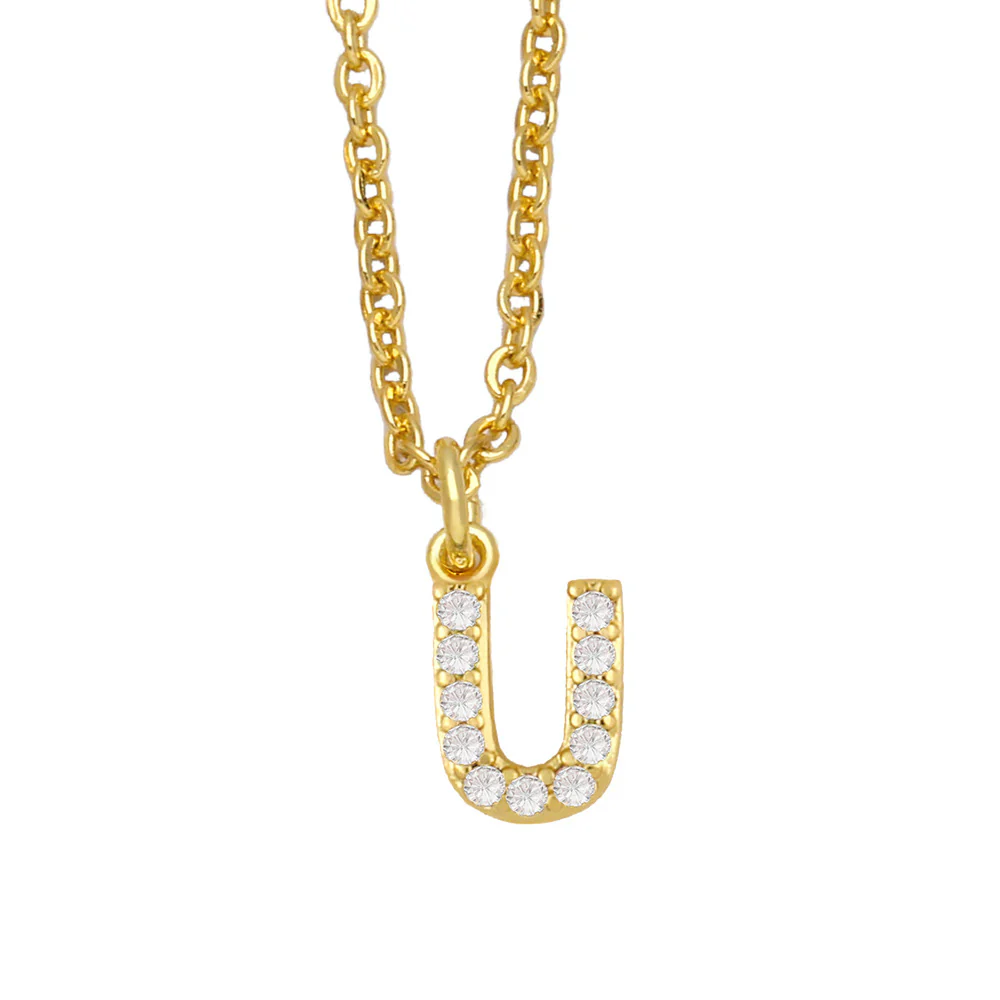 Initial Letter with Zircon Necklace - Image 23