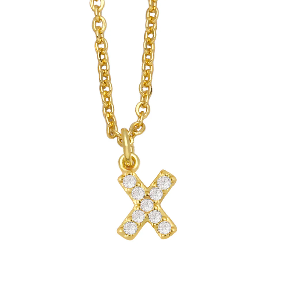 Initial Letter with Zircon Necklace - Image 24