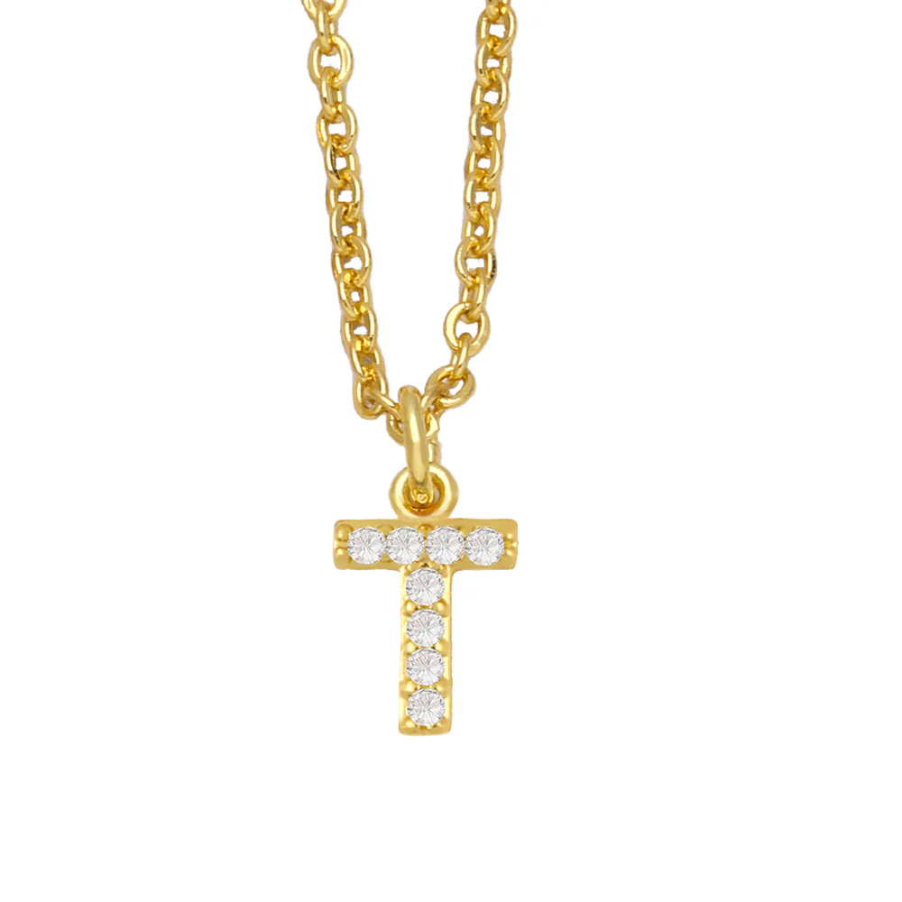 Initial Letter with Zircon Necklace - Image 25