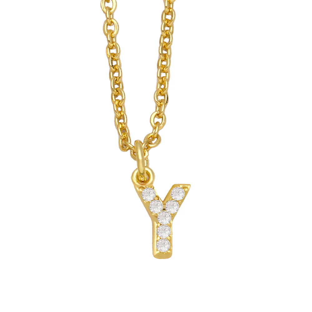 Initial Letter with Zircon Necklace - Image 26