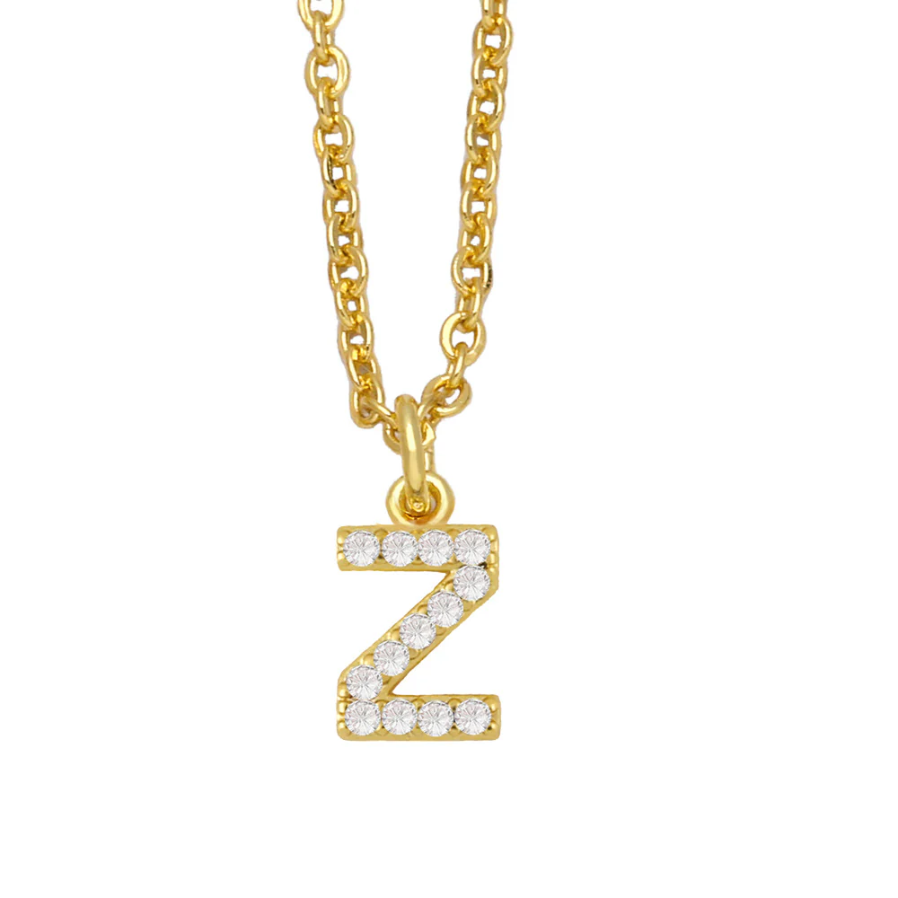 Initial Letter with Zircon Necklace - Image 27