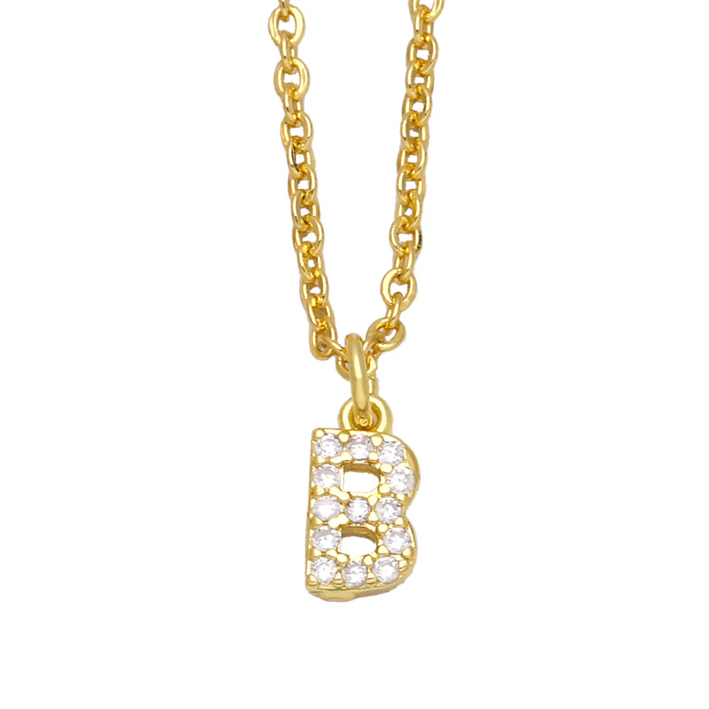 Initial Letter with Zircon Necklace - Image 4