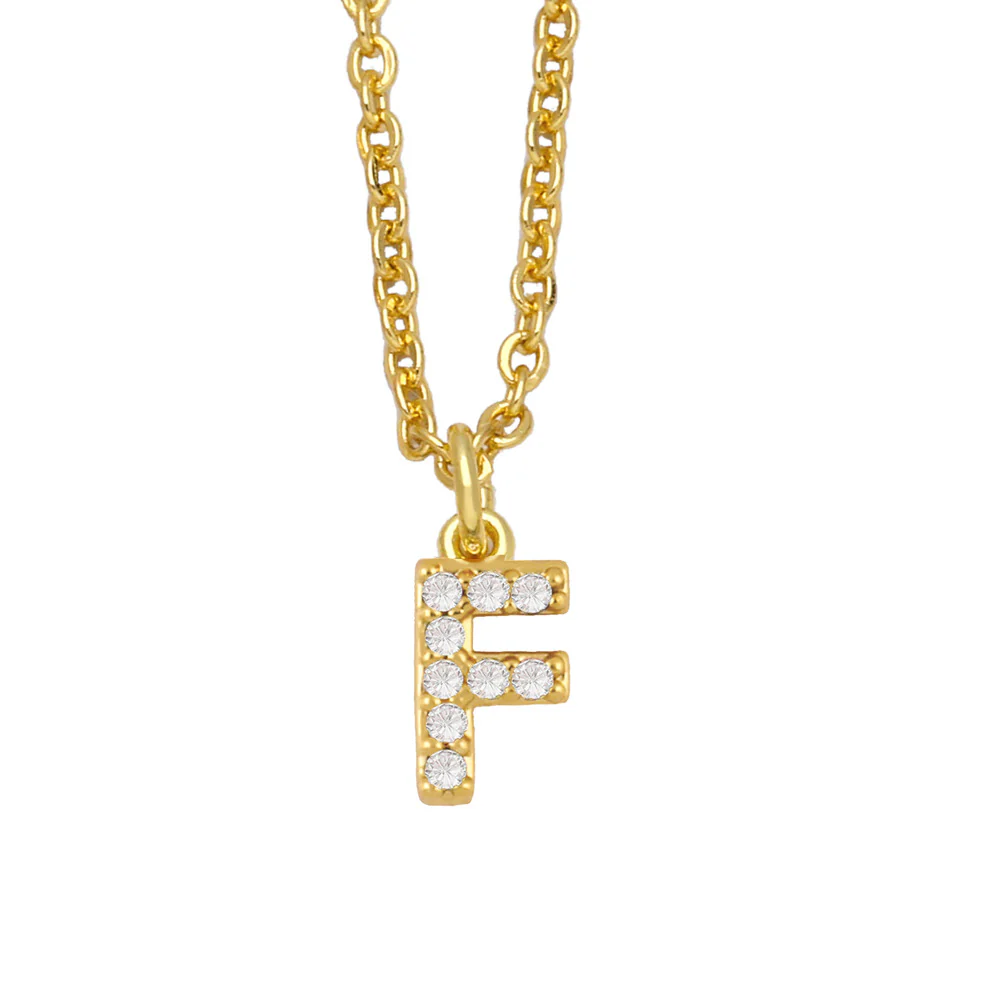 Initial Letter with Zircon Necklace - Image 8