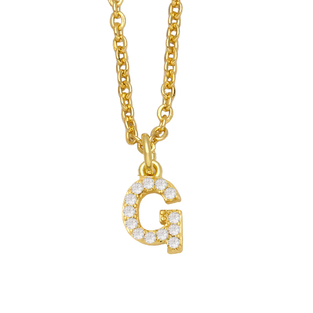 Initial Letter with Zircon Necklace - Image 9