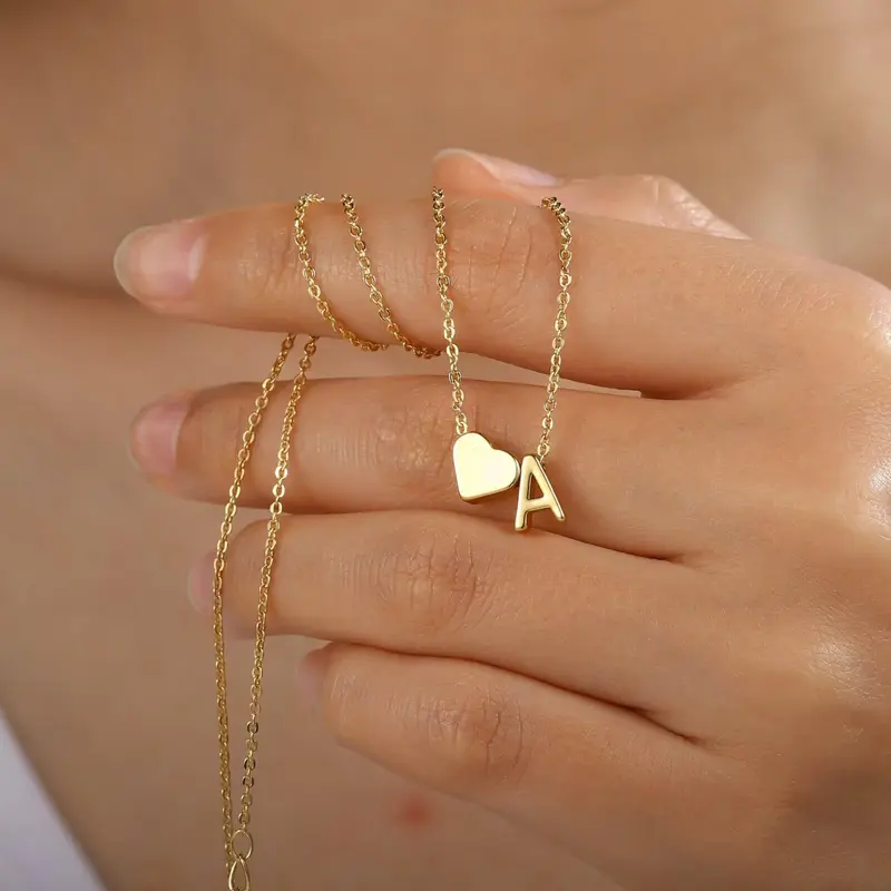Initial Heart Necklace - Image 4