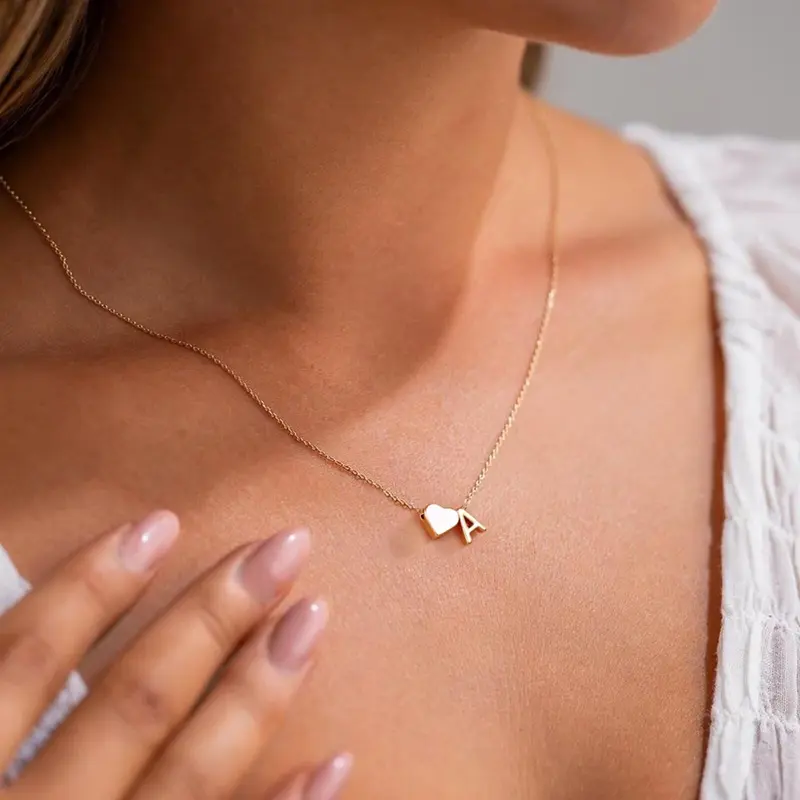 Initial Heart Necklace - Image 5