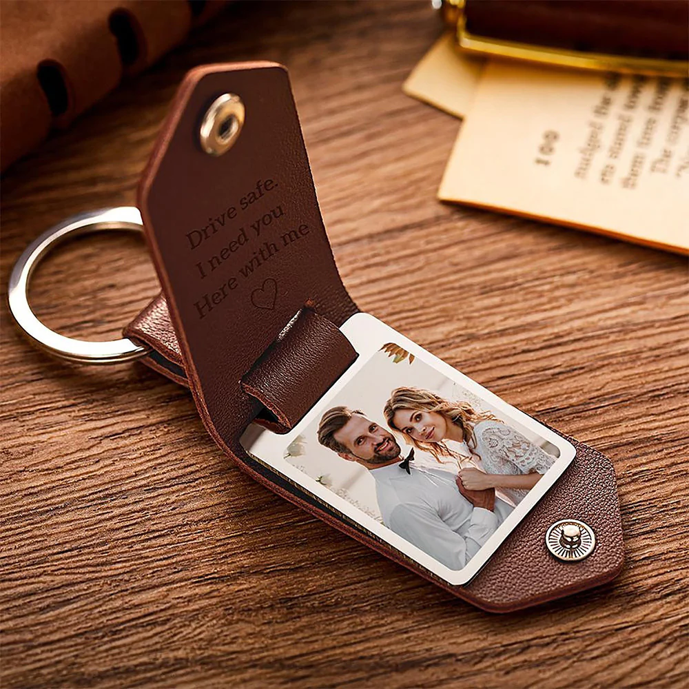 Personalized Leather Keychain - Father's Day - Image 3