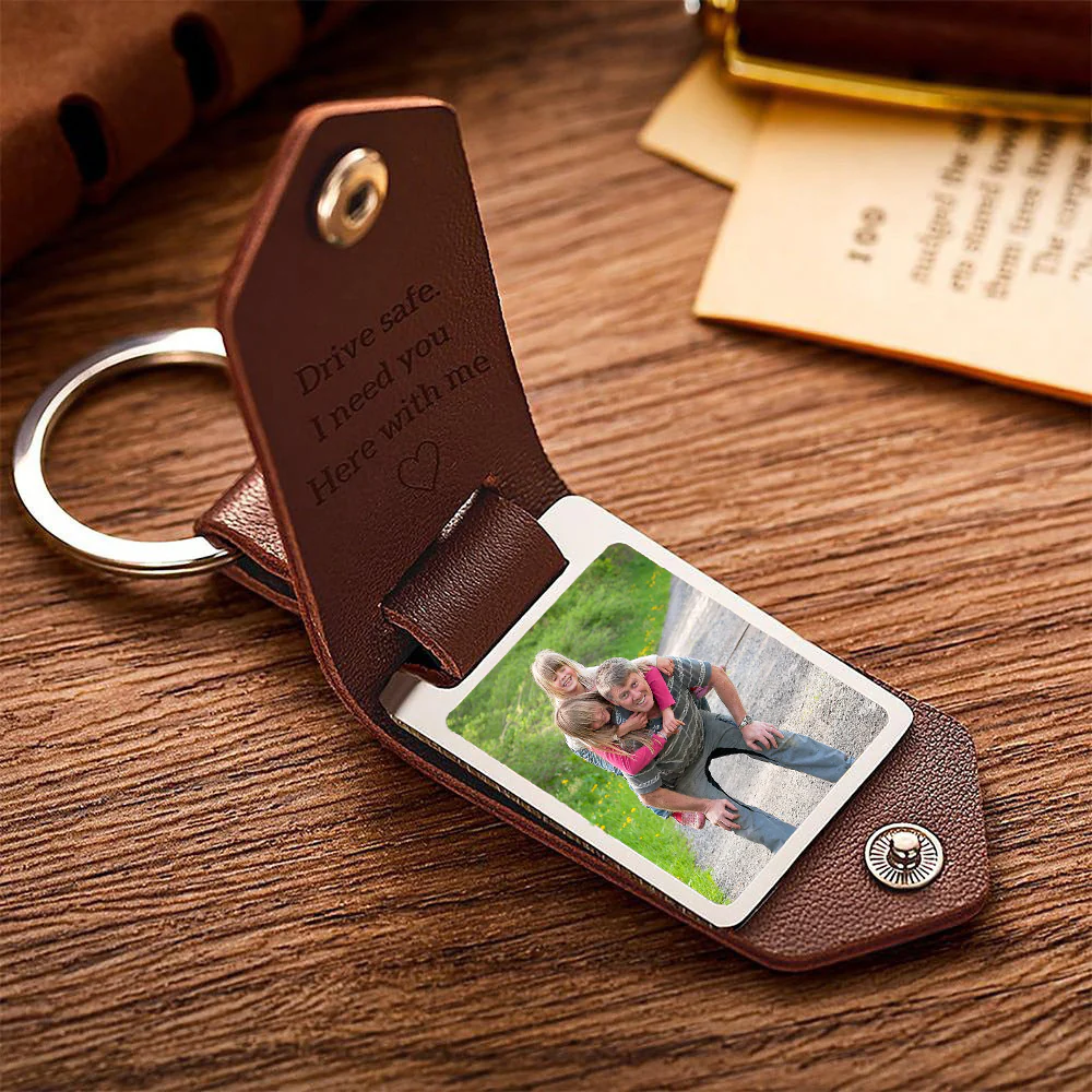 Personalized Leather Keychain - Father's Day - Image 5