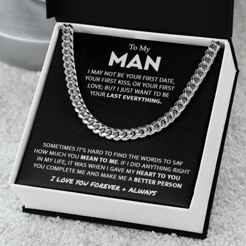 To My Man Cuban Chain Necklace Box - Image 5