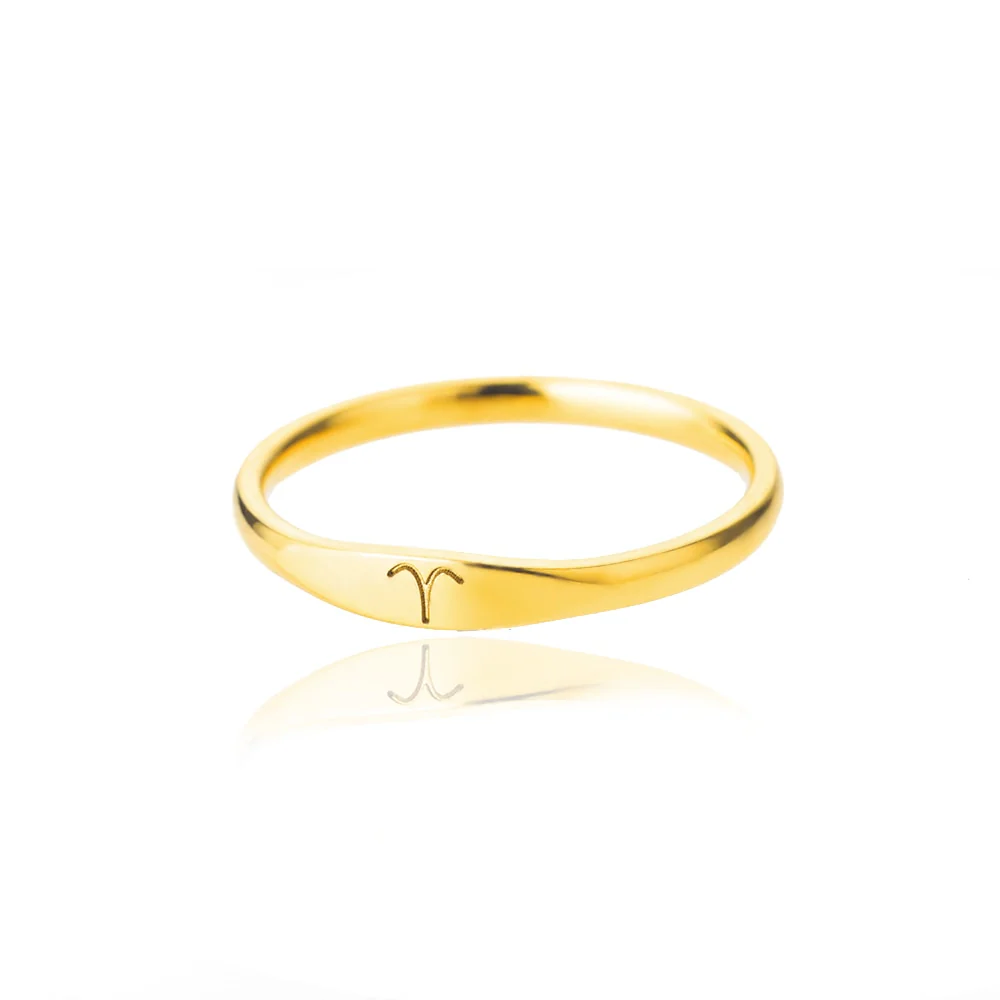 Minimalist Zodiac Sign Ring - Image 13