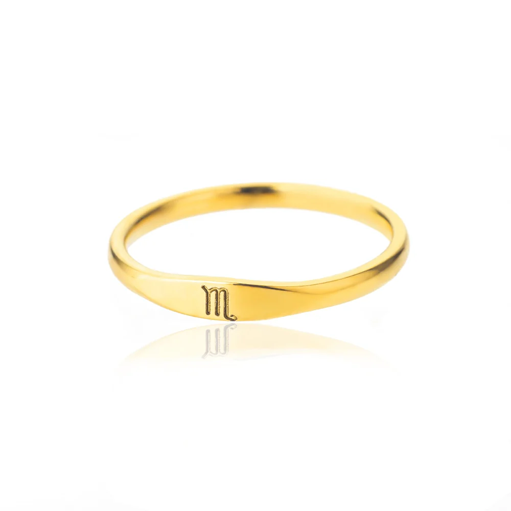 Minimalist Zodiac Sign Ring - Image 14