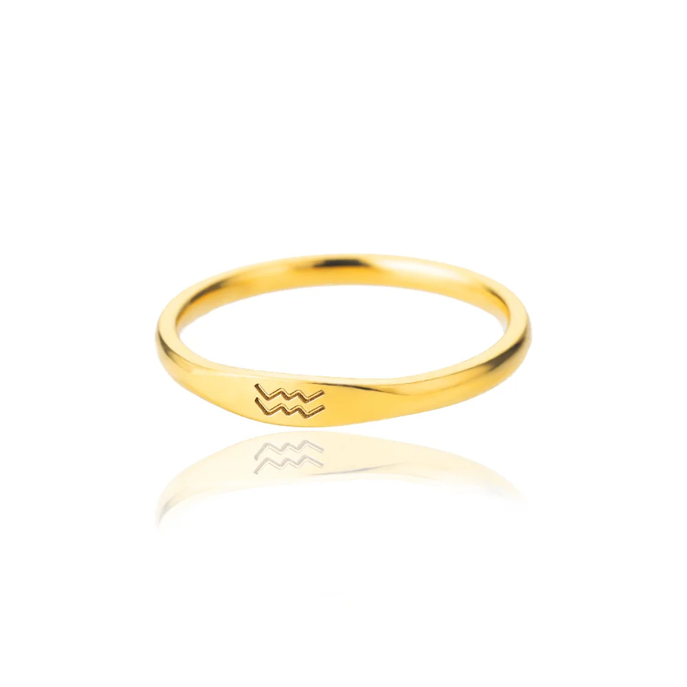 Minimalist Zodiac Sign Ring - Image 15