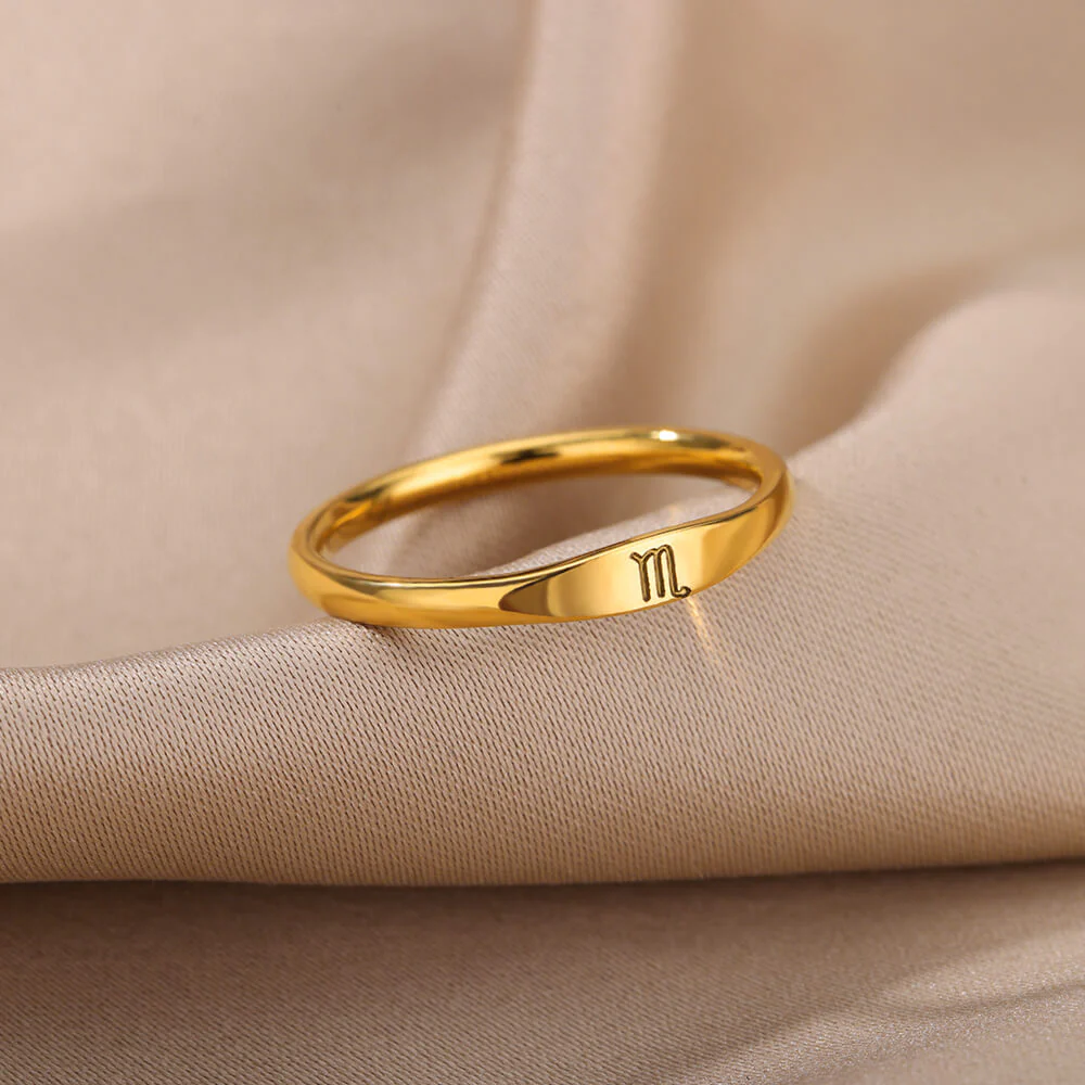 Minimalist Zodiac Sign Ring - Image 4